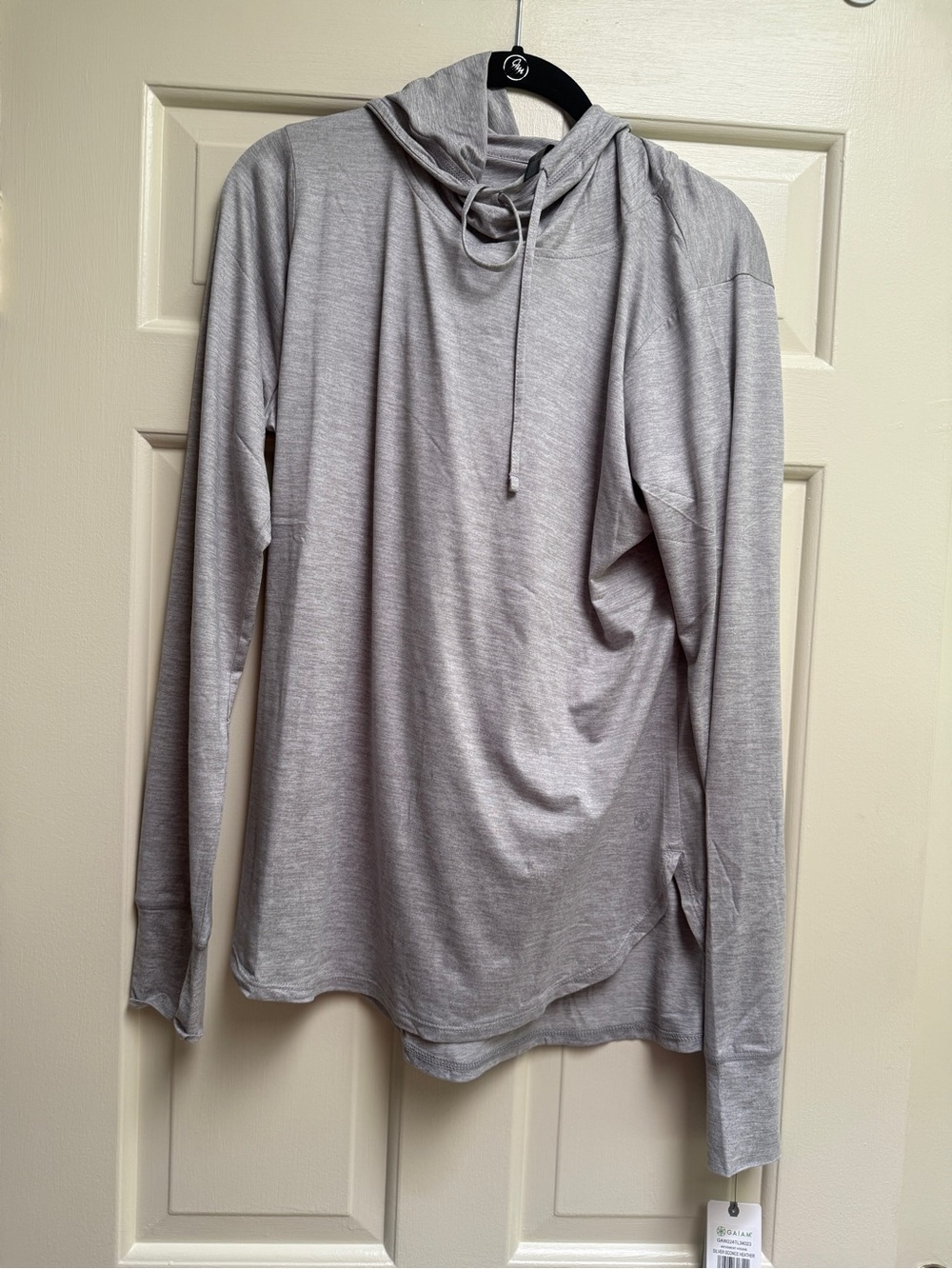 GAIAM Silver Sconce Heather Hoodie Slim Fit Size Large
